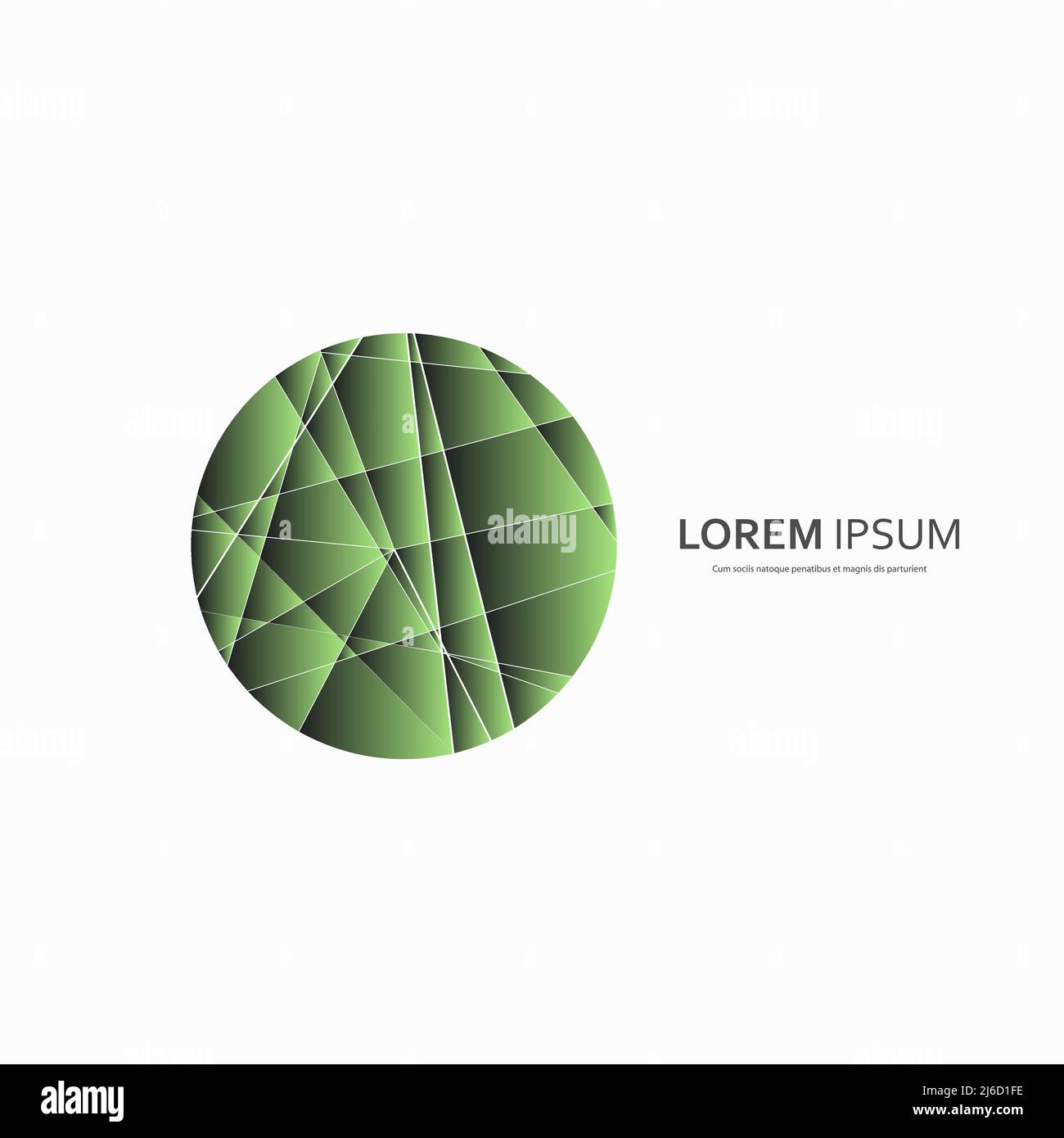 Abstract geometric round composition. Vector design connection ...