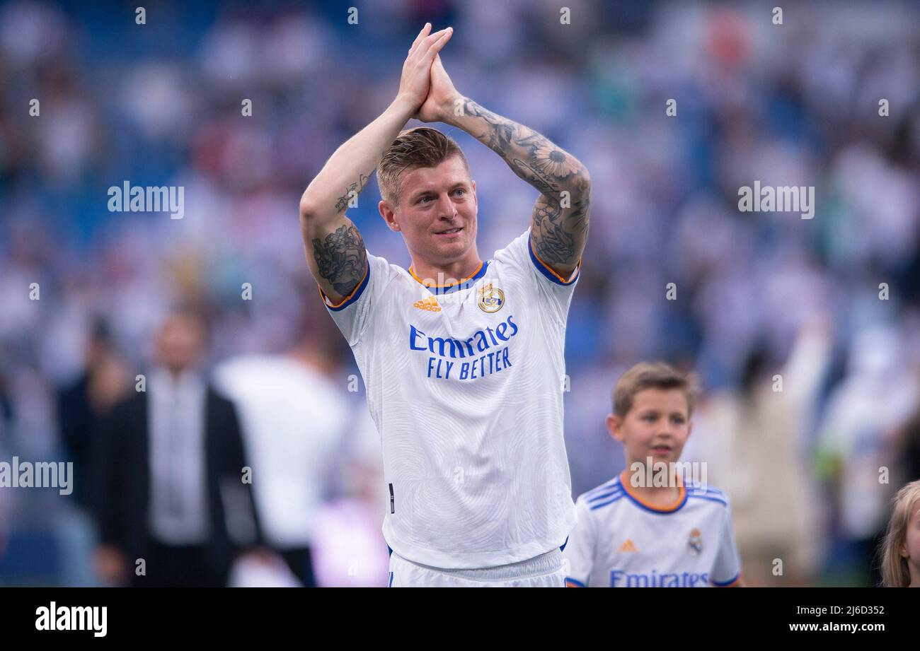 30 th april 2022; Stadium Santiago Bernabeu, Madrid, Spain; Men's La ...