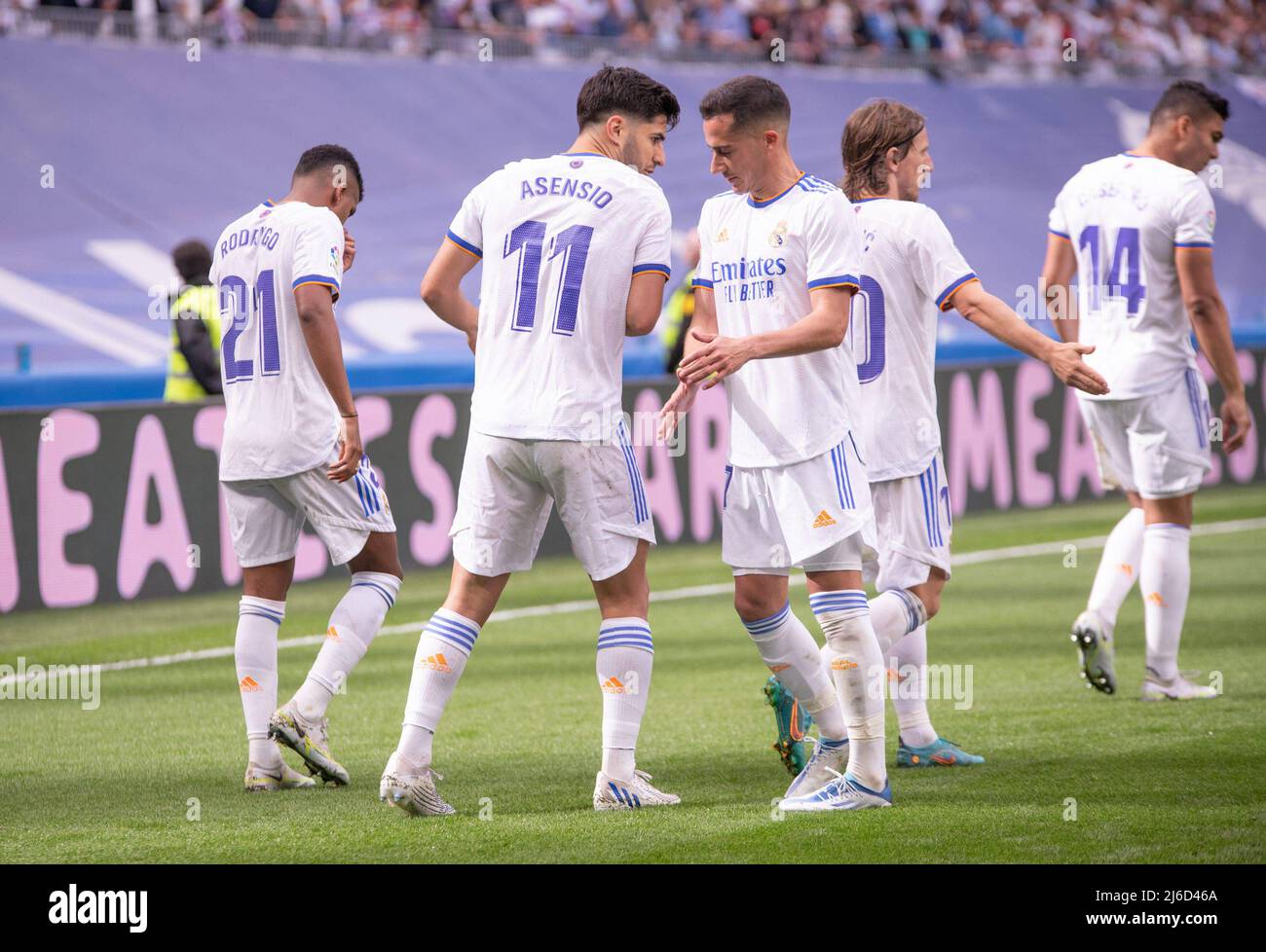 30 th april 2022; Stadium Santiago Bernabeu, Madrid, Spain; Men's La ...