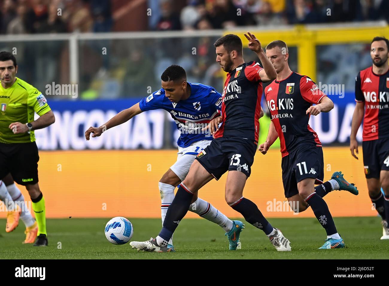 Albert Gudmundsson of Genoa CFC looks on during the Serie A football match  between Genoa CFC and AS Roma Stock Photo - Alamy