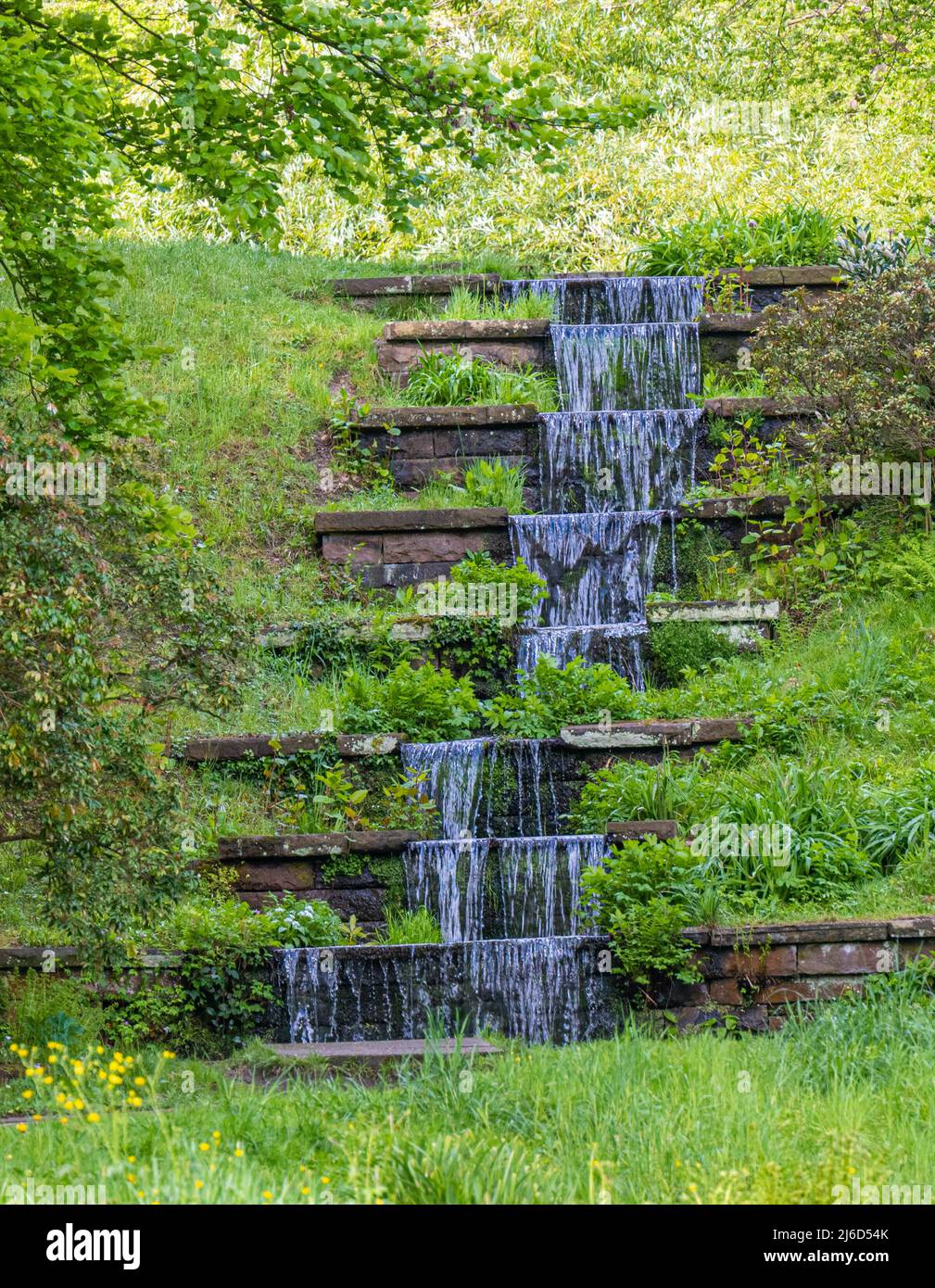 Spring in the spa gardens of Baden Baden. Baden Wuerttemberg, Germany, Europe Stock Photo