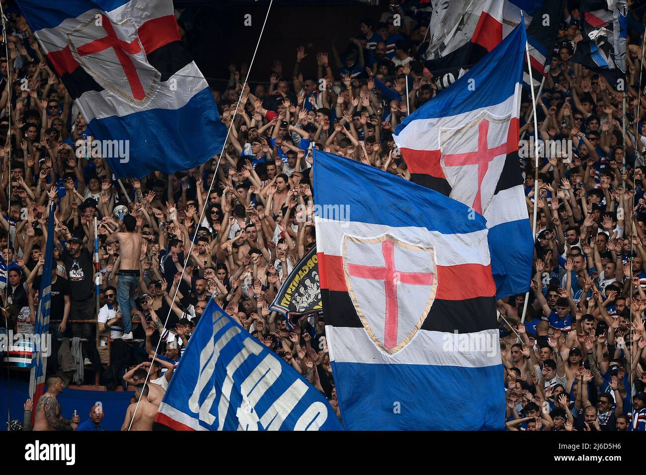 Genoa, Italy. 30 April 2022. Manolo Portanova of Genoa CFC in action during  the Serie A football match between UC Sampdoria and Genoa CFC. Credit:  Nicolò Campo/Alamy Live News Stock Photo - Alamy