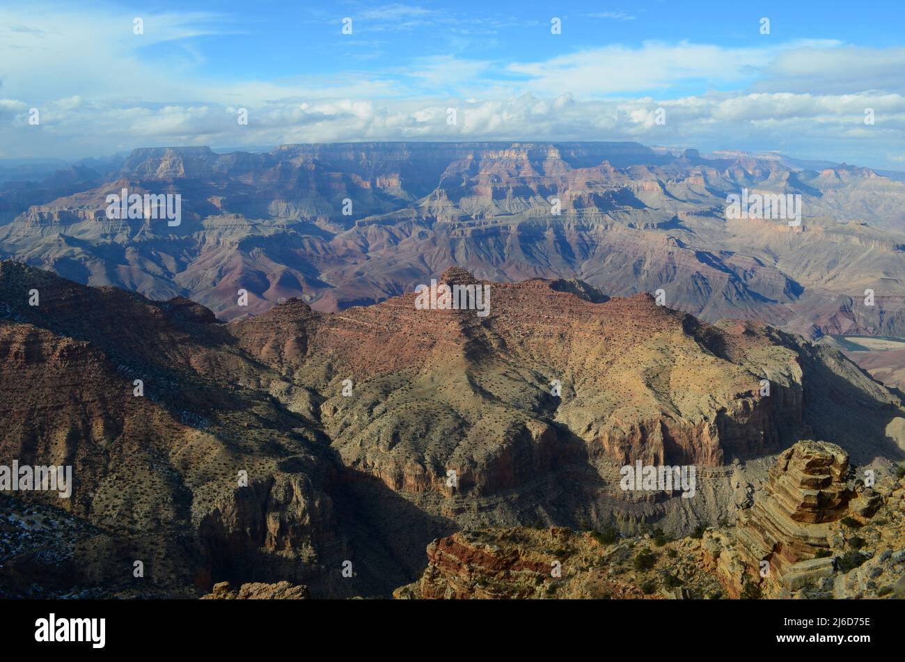 Gorgeous scenic view of ridges and slopes of the Grand Canyon in ...