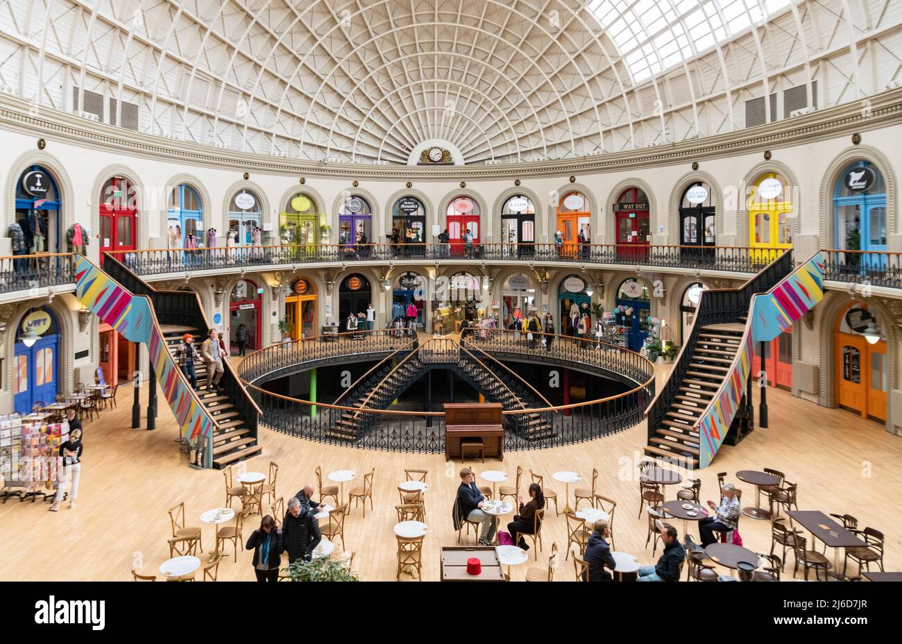 Leeds Corn Exchange interior Leeds, West Yorkshire, England, UK Stock