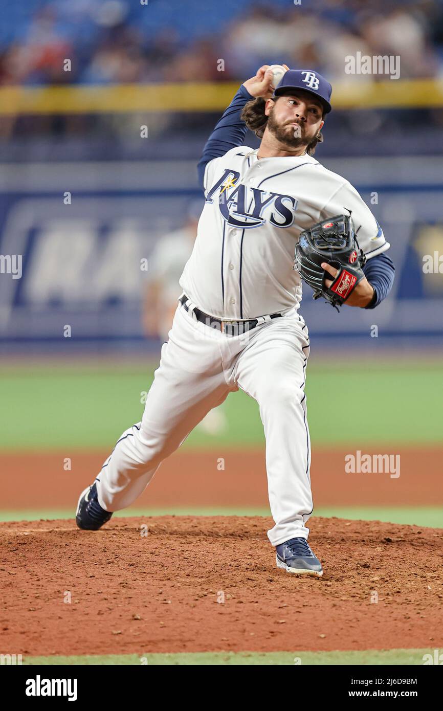 St. Petersburg, FL. USA; Tampa Bay Rays relief pitcher Phoenix Sanders