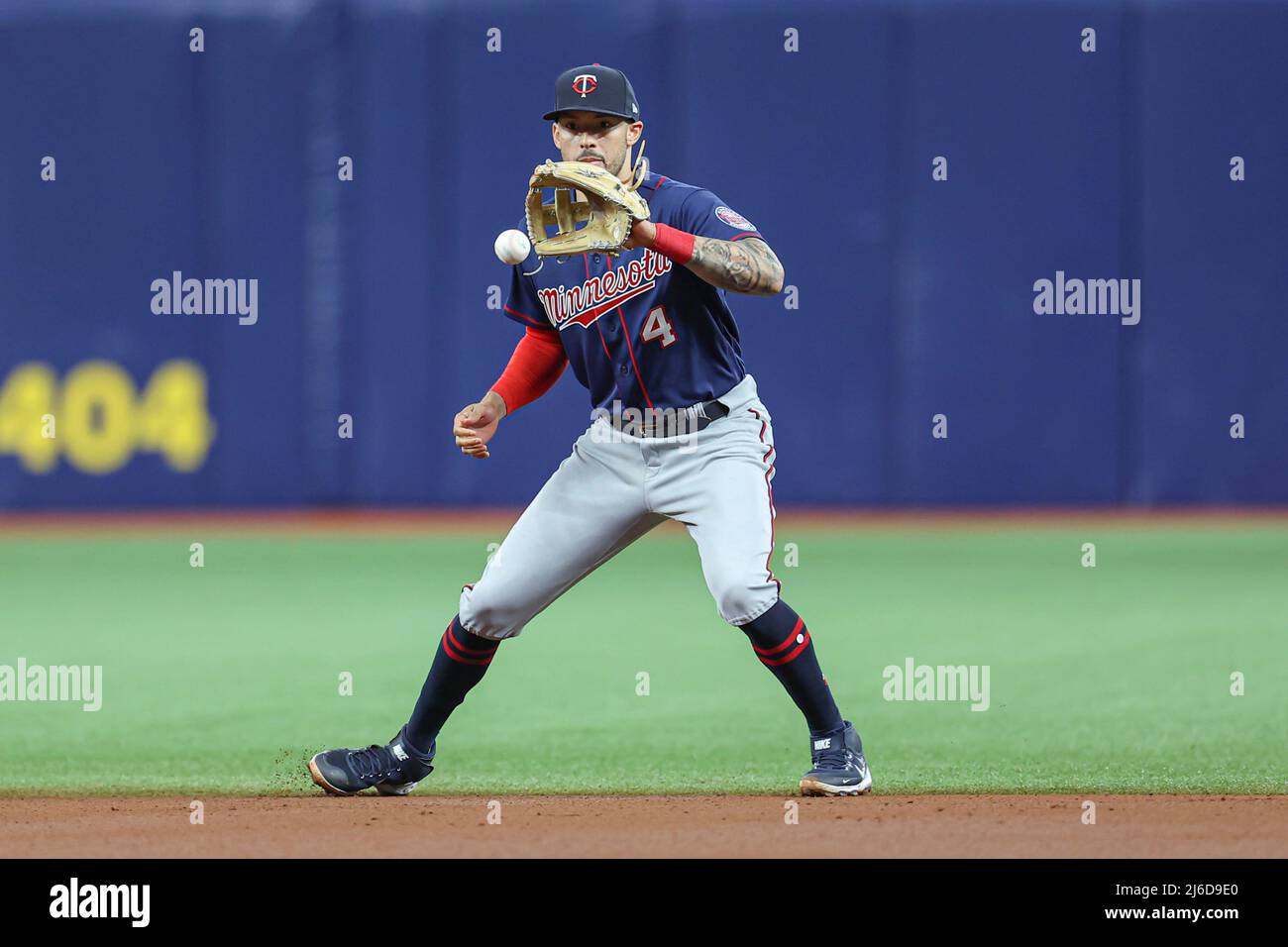 St. Petersburg, FL. USA; Minnesota Twins shortstop Carlos Correa (4 ...