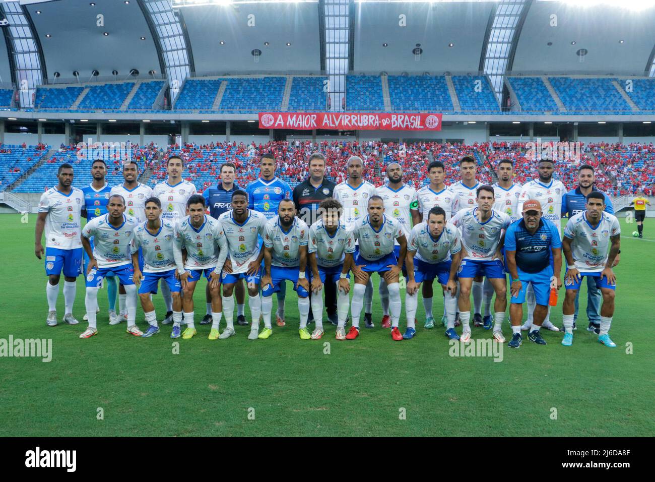 RN - Natal - 04/30/2022 - BRAZILIAN SERIE D 2022, AMERICA X AFOGADOS - Afogados players pose for a photo before the match against America-RN at the Arena das Dunas stadium for the Brazilian championship D 2022. Photo: Augusto Ratis/AGIF/Sipa USA Stock Photo