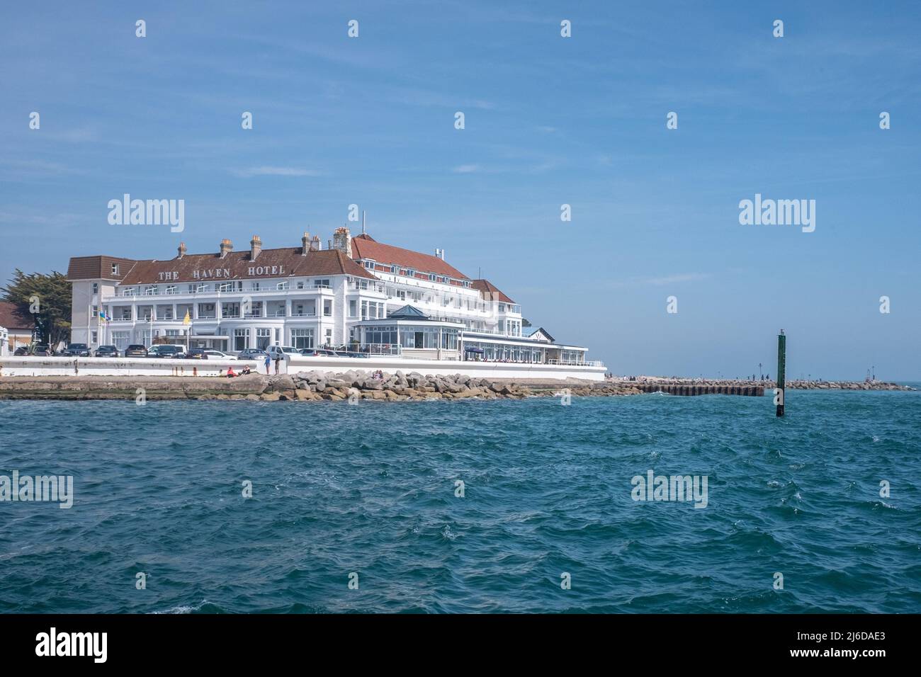 Haven Hotel, Dorset, site of early Marconi radio experiments Stock