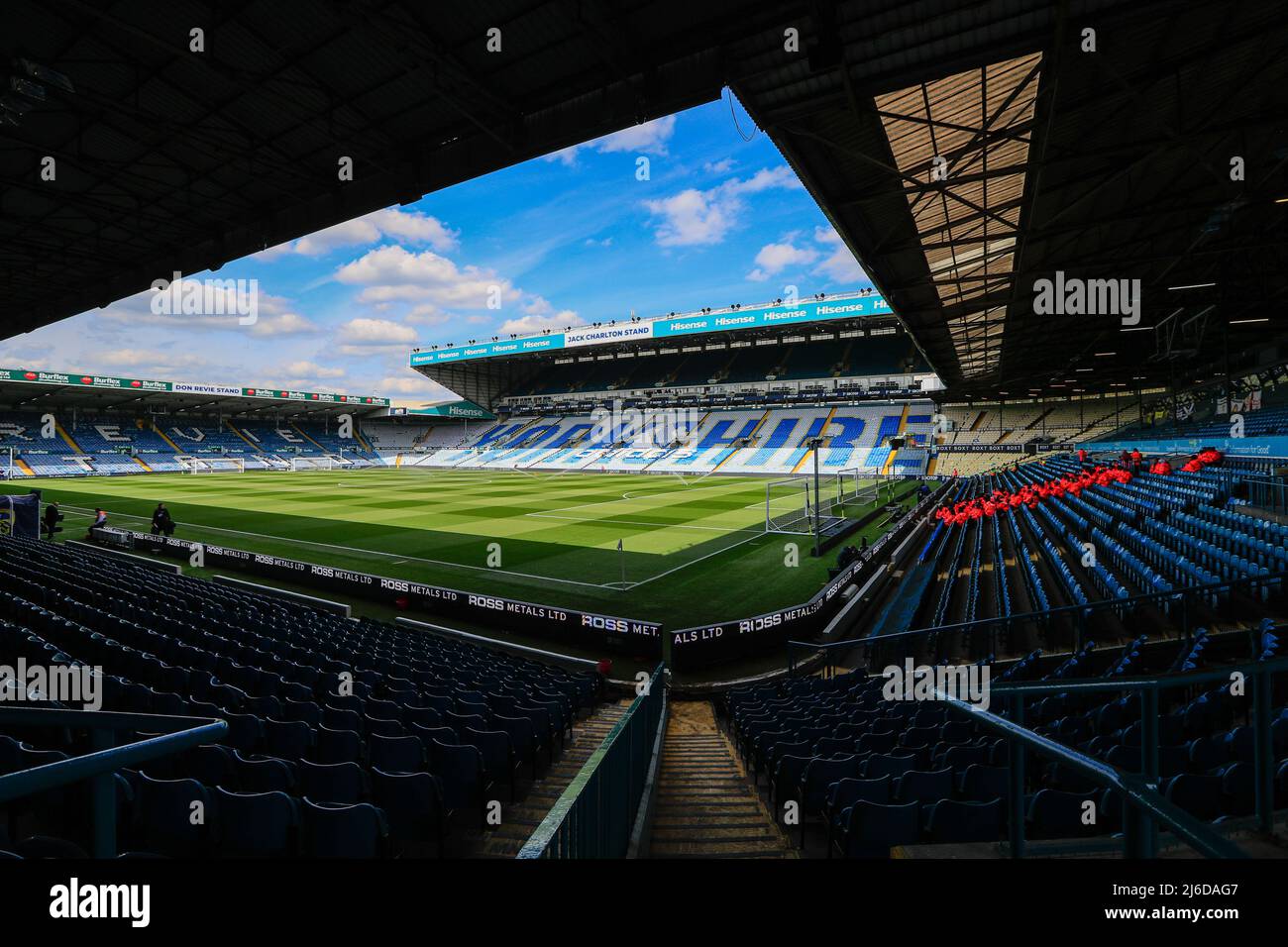 General view inside Elland Road Stadium ahead of today's game Stock