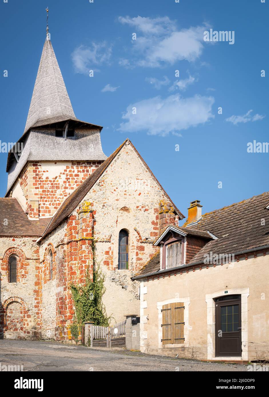 LA CHAPELAUDE, FRANCE MARCH 26th, 2022 Saint Nicolas church in La