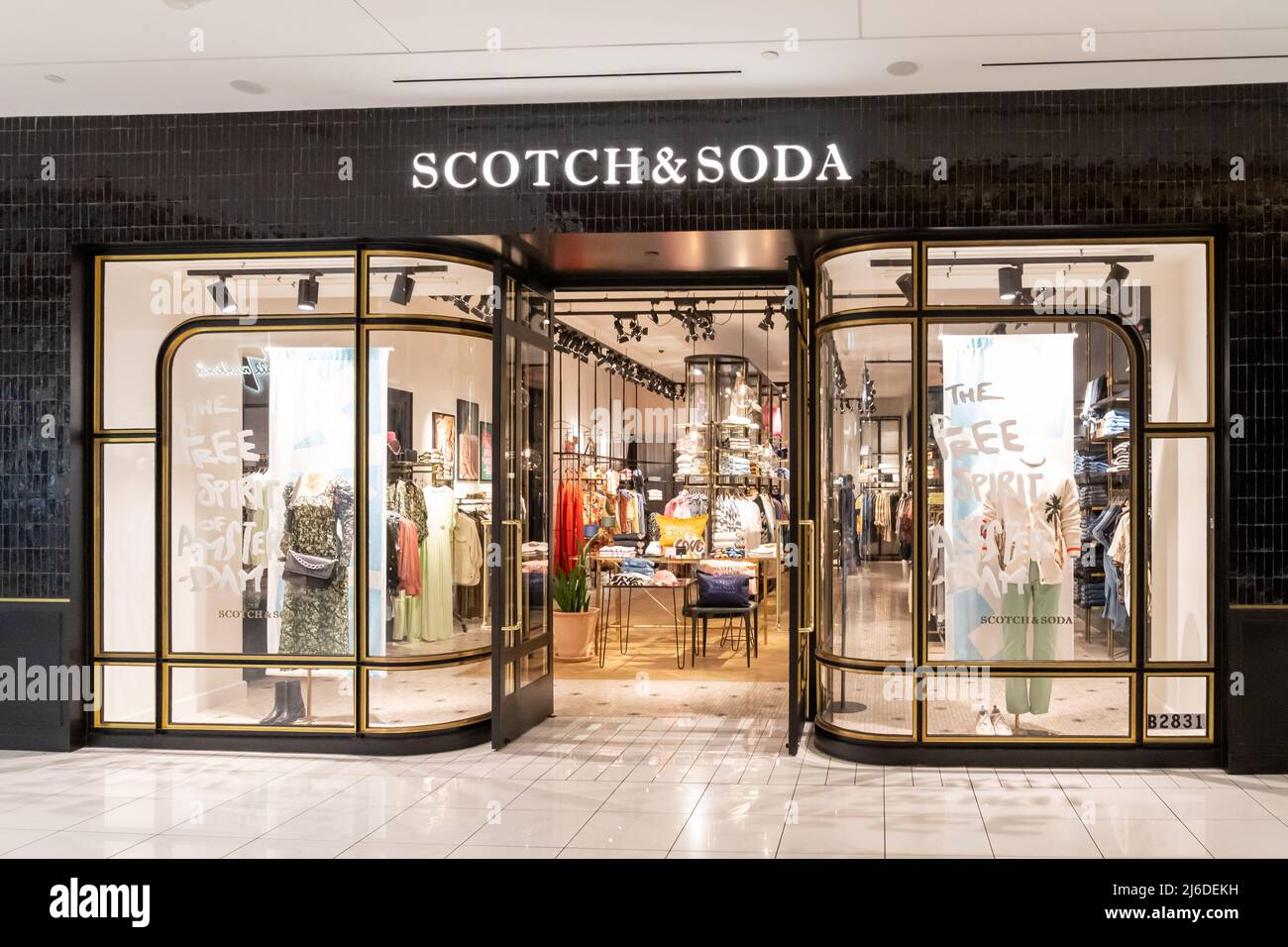Houston, Texas, USA - February 25, 2022: Scotch and Soda store in a shopping mall. Stock Photo