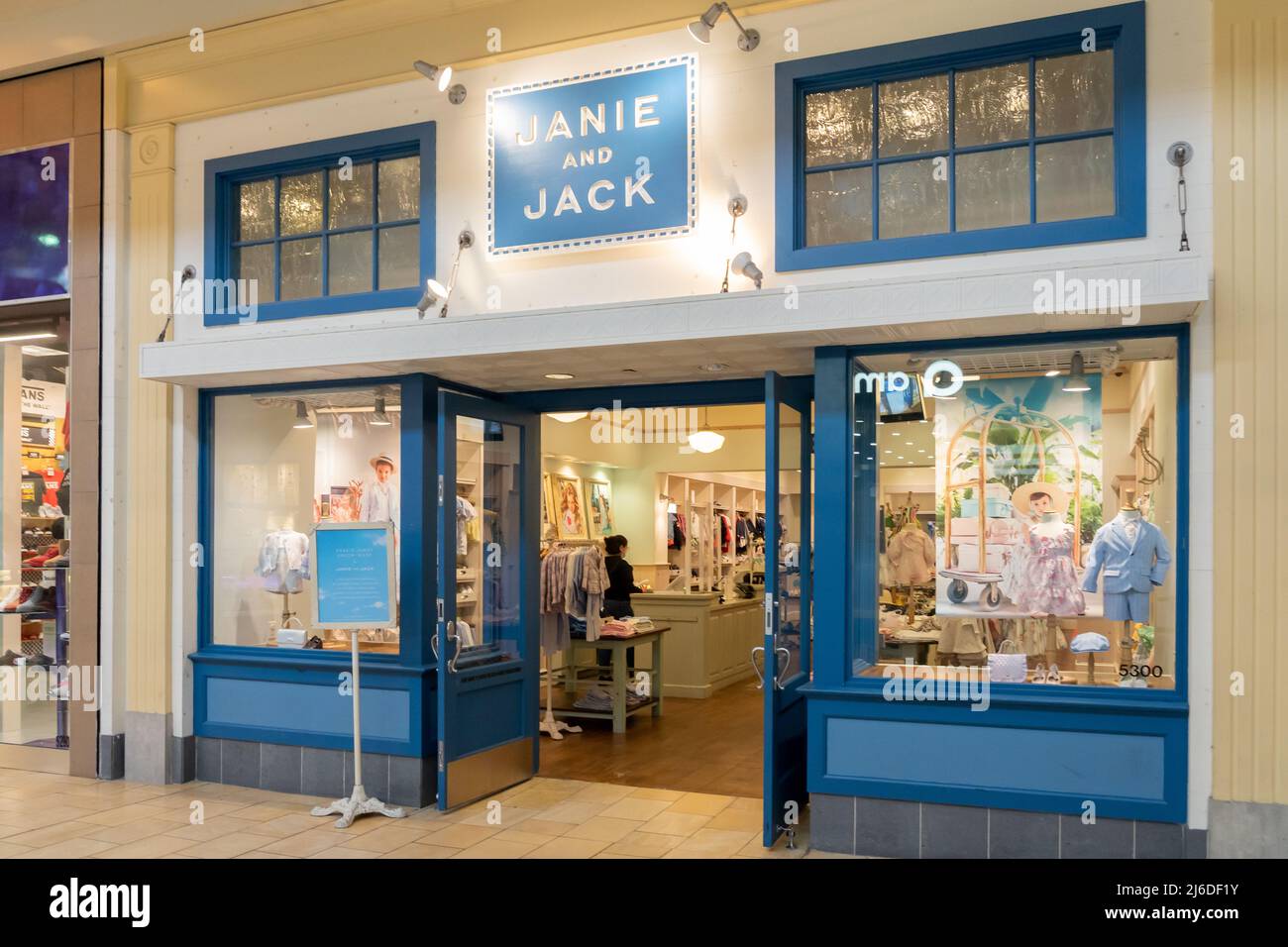 Houston, Texas, USA - February 25, 2022: Janie and Jack store in a shopping mall. Stock Photo