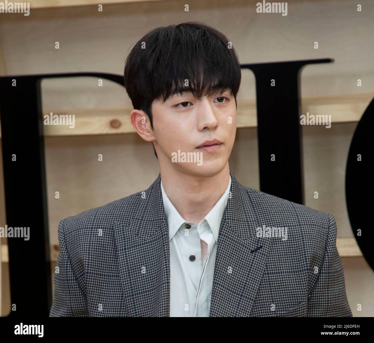South Korean actor Nam Joo-hyuk, attends a photo call for the Dior's 