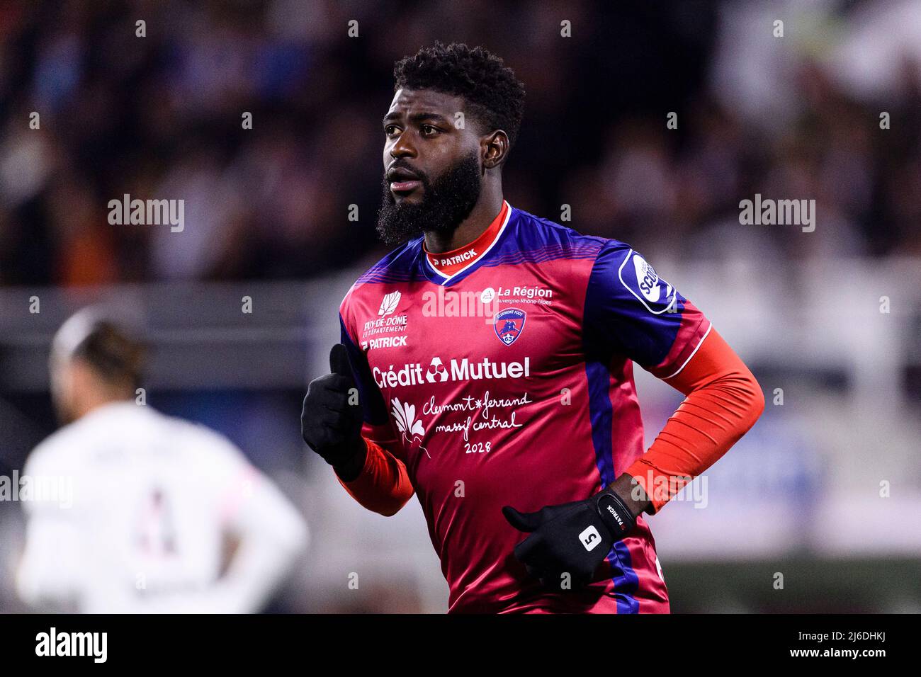 Answer the phone Gem ending Clermont-Ferrand, France - April 09: Jean Claude Billong of Clermont Foot  runs in the field Jean Claude Billong of Clermont Foot runs in the field  dur Stock Photo - Alamy