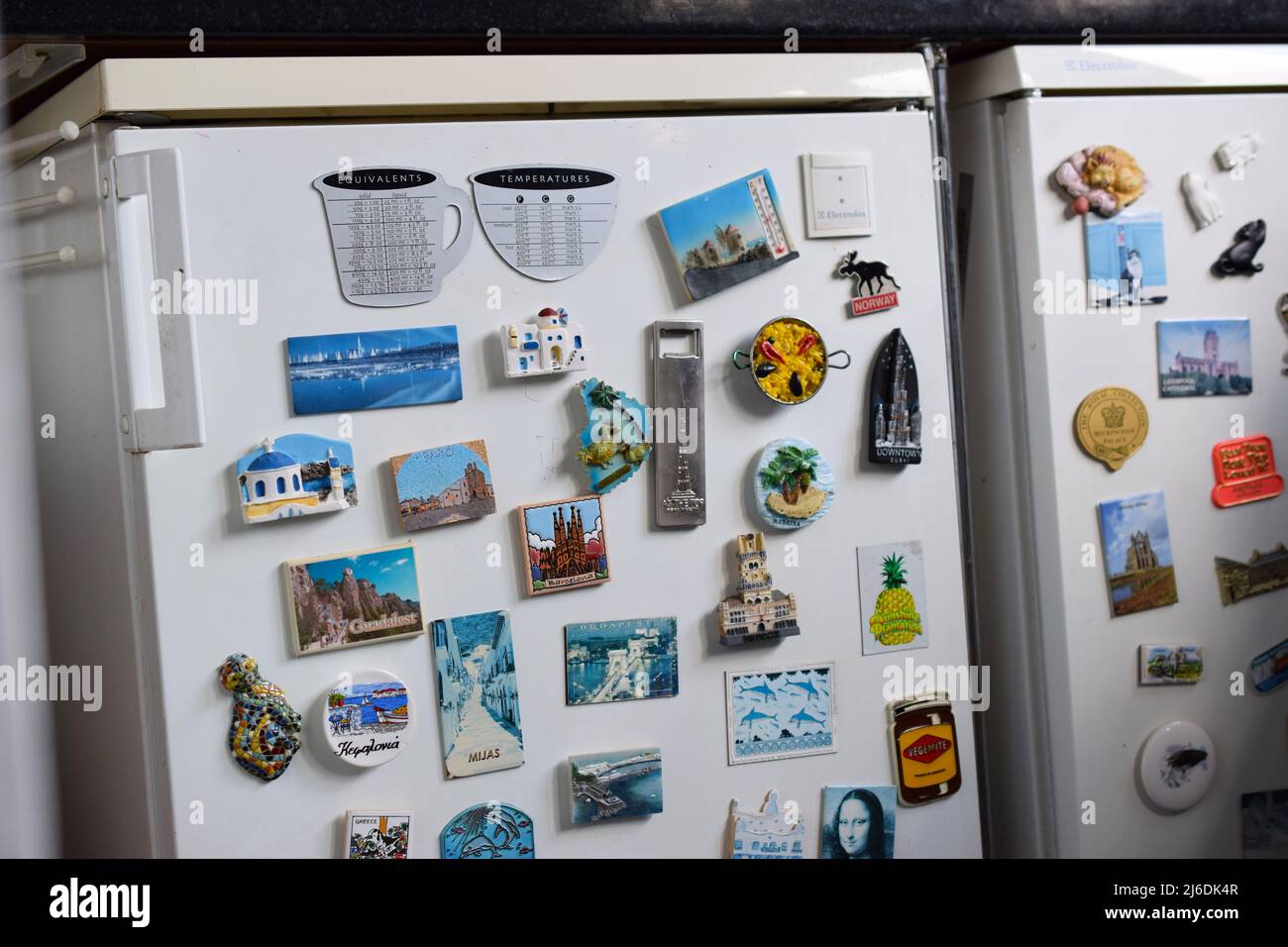 Lots of fridge on fridge doors Stock Photo Alamy