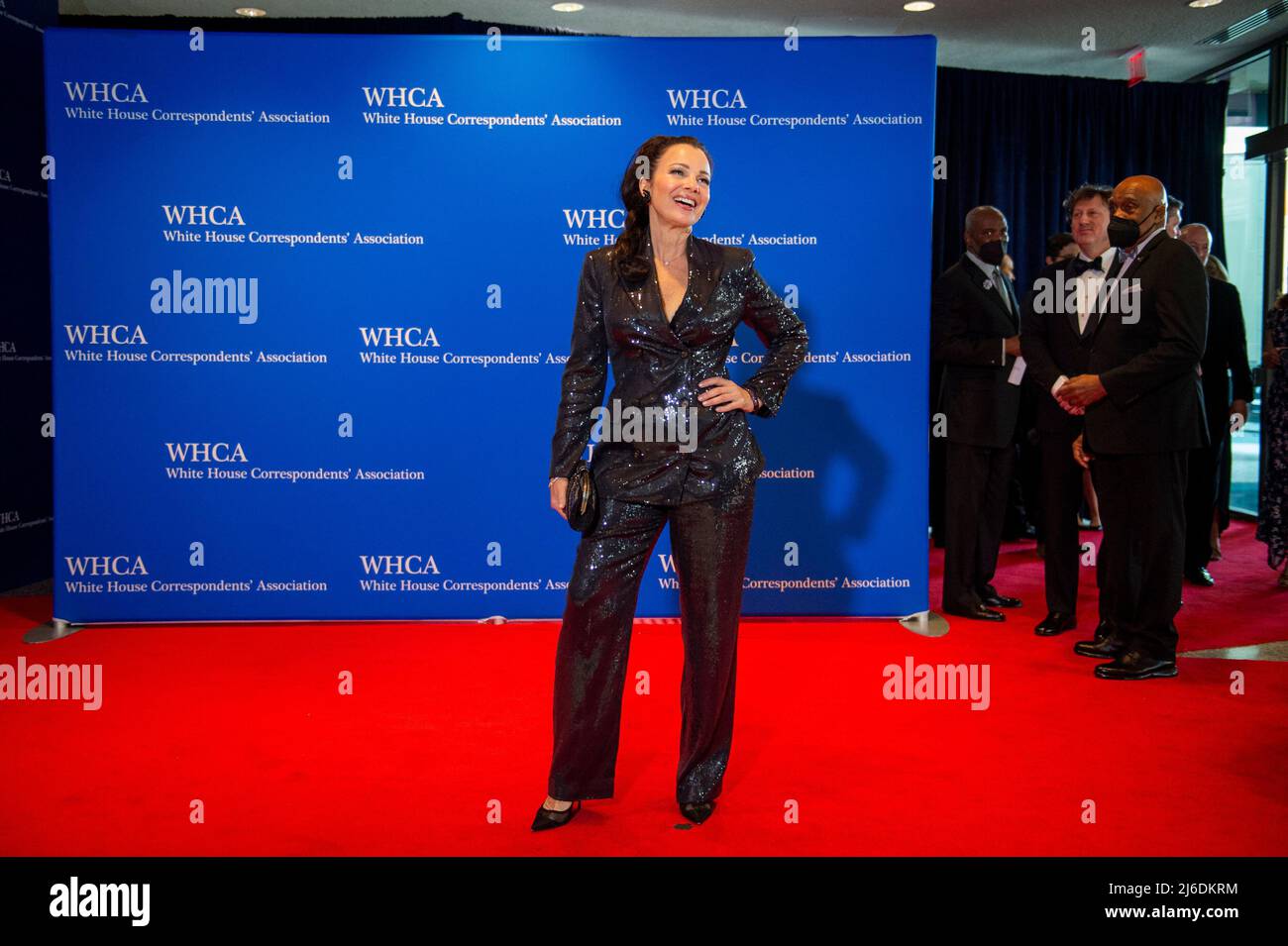 Actress Fran Drescher arrives for the 2022 White House Correspondents