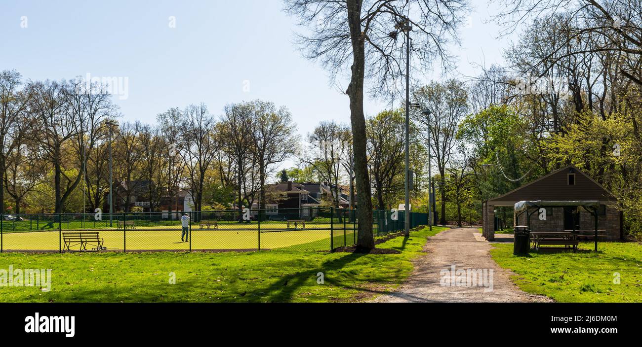 The Frick Park Bowling Greens which contain bocce ball courts in The Frick Park Bowling Greens which contain bocce ball courts in