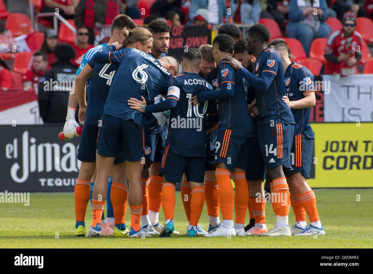 FC Cincinnati players seen during the MLS game between Toronto FC and