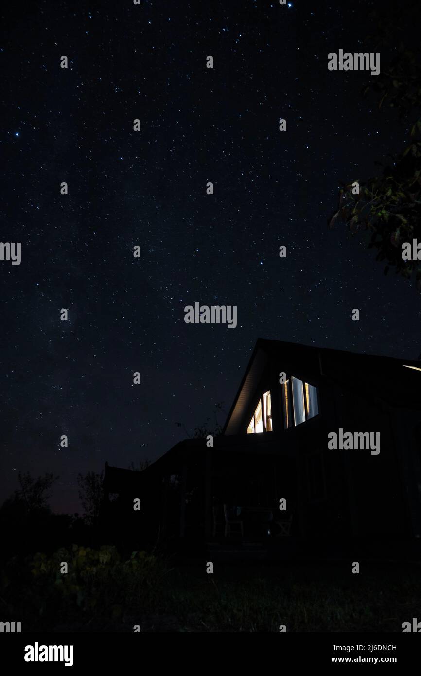 Suburban home exterior night hi-res stock photography and images - Alamy