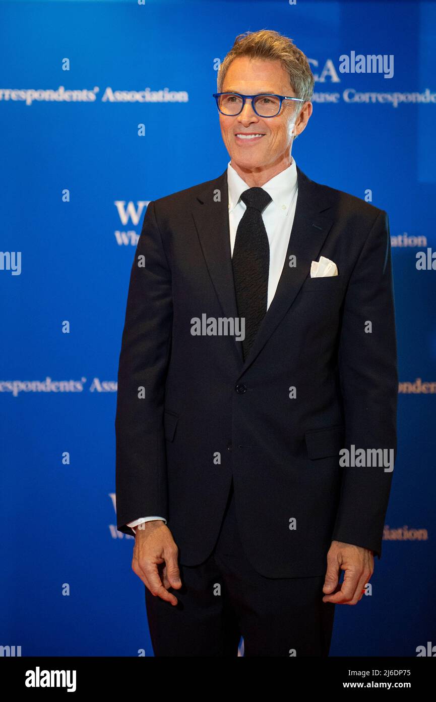 Tim Daly arrives for the 2022 White House Correspondents Association Annual  Dinner at the Washington Hilton Hotel on Saturday, April 30, 2022. This is  the first time since 2019 that the WHCA
