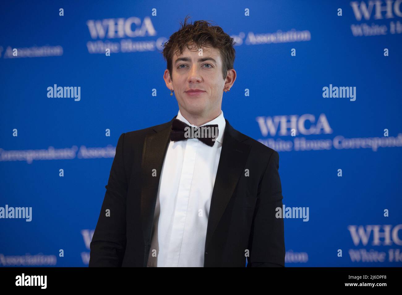 Actor Kevin McHale arrives at the 2022 White House Correspondents' Association Dinner at the Washington Hilton in Washington, DC on Saturday, April 30, 2022. The dinner is back this year for the first time since 2019. Photo by Bonnie Cash/UPI.... . Stock Photo