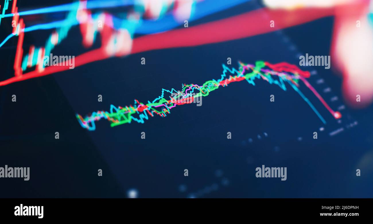 Charts of financial instruments for technical analysis. Data analyzing in  forex market trading: the charts and summary info for forexmaking trading  Stock Photo - Alamy