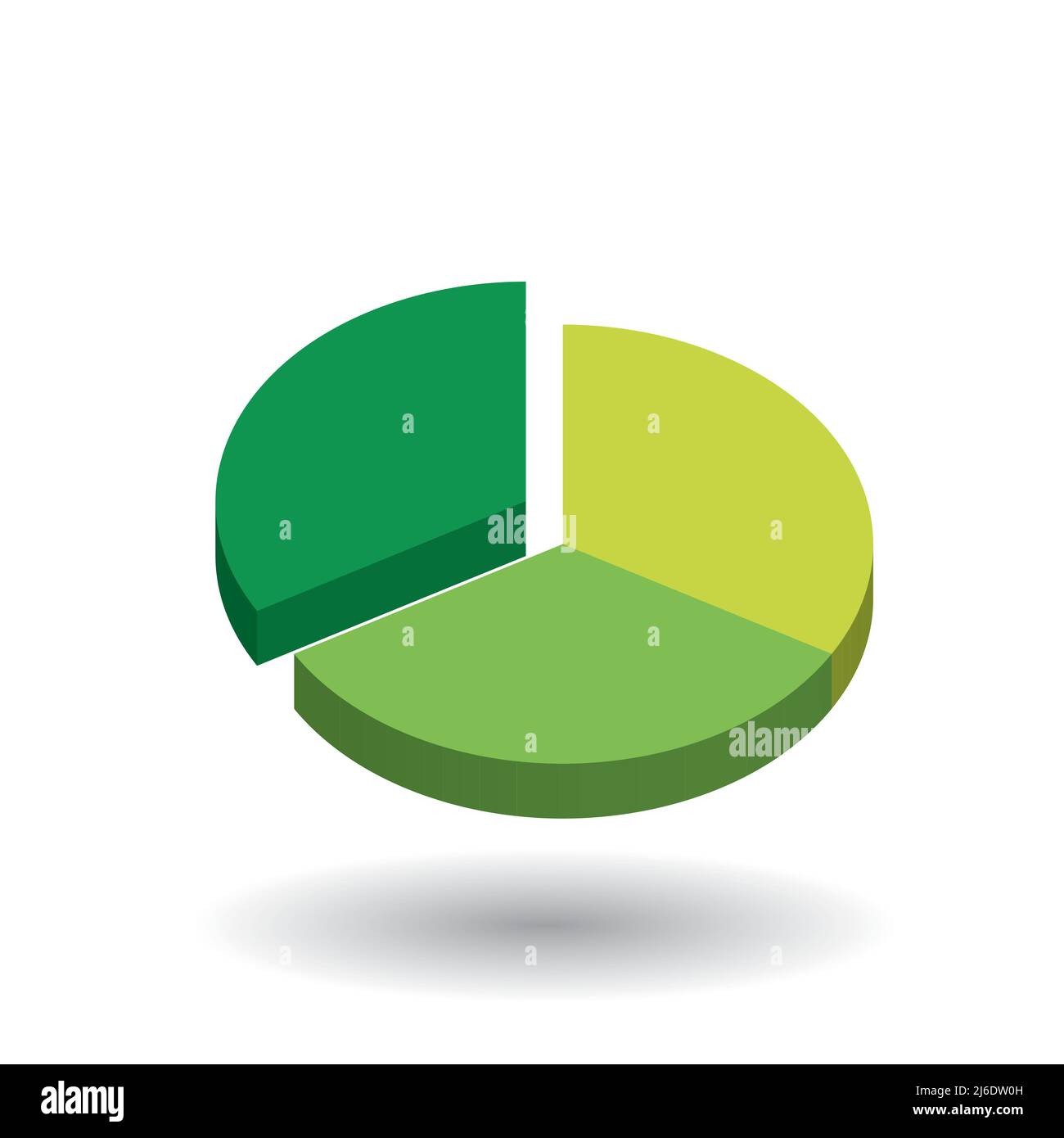 Green pie chart design element Stock Vector