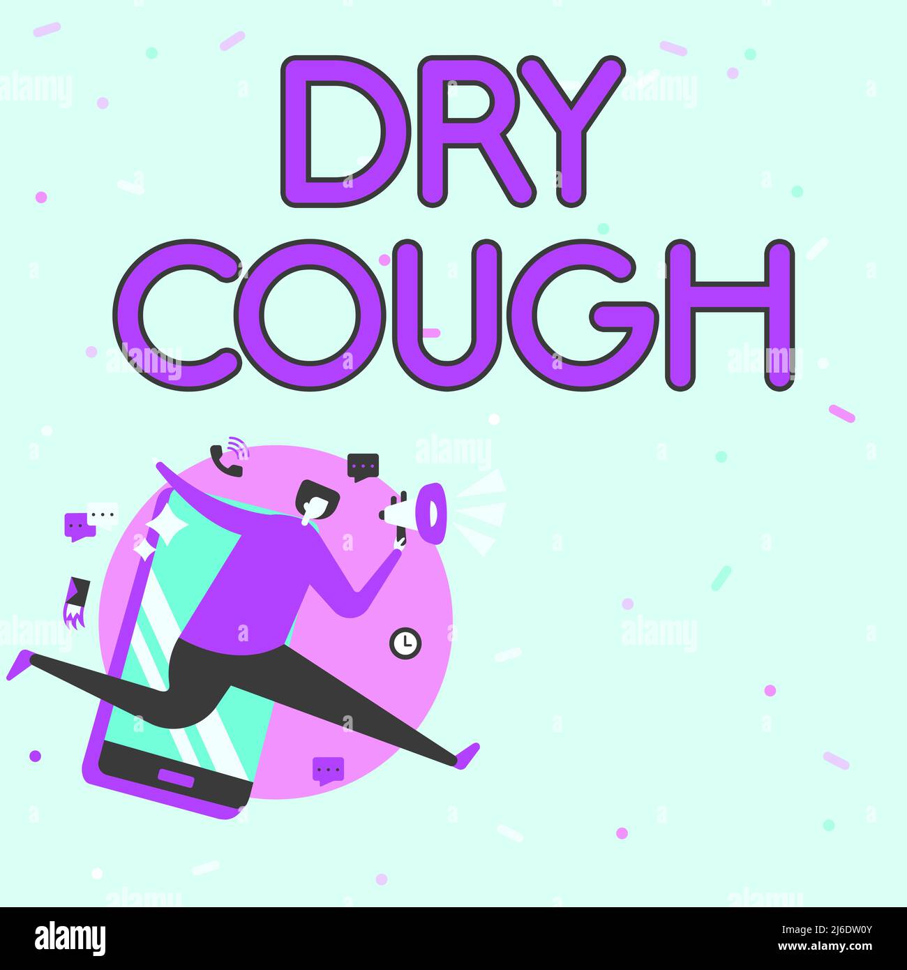 Text sign showing Dry Cough. Business overview cough that are not