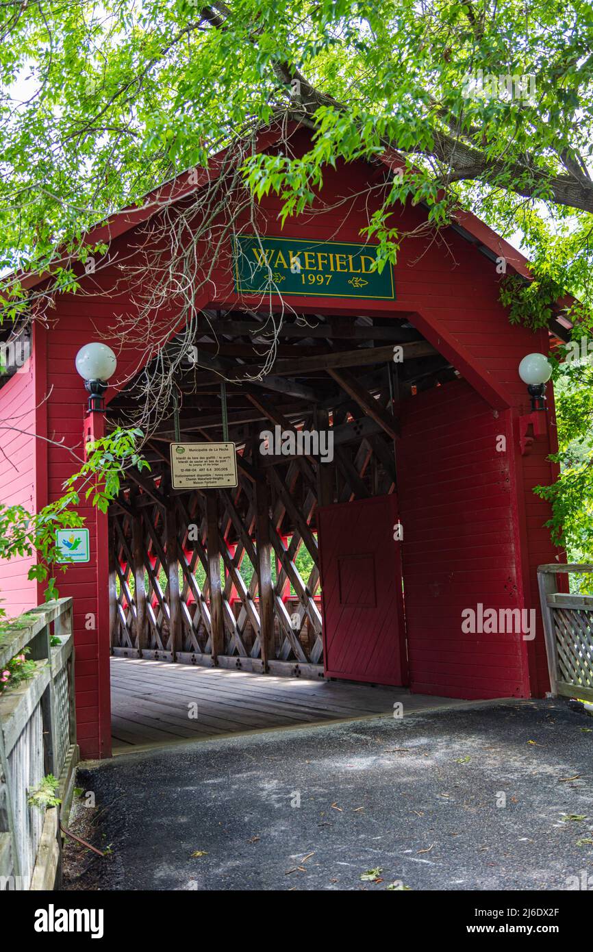 Wakefield, Quebec, Canada August 30, 2021 Wakefield Covered Bridge
