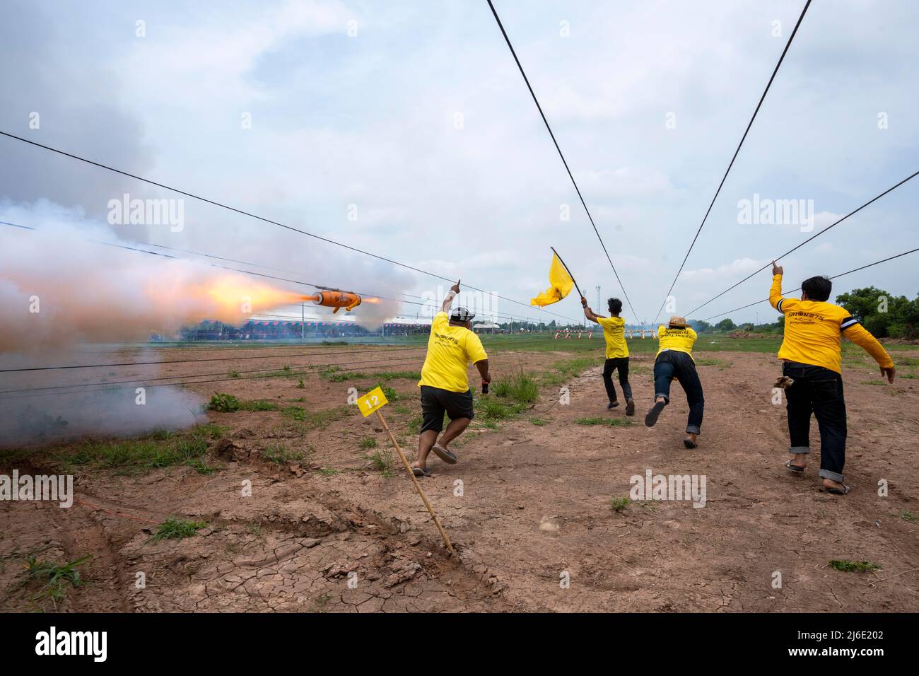 May 1 22 Bueng Yitho Pathum Thani Thailand Pathum Thani Province Near Thailand S Capital Bangkok Hosted A Traditional Mon Sideways Rocket Festival Ethnic Mon People From Myanmar Emigrated To Central Thailand Several