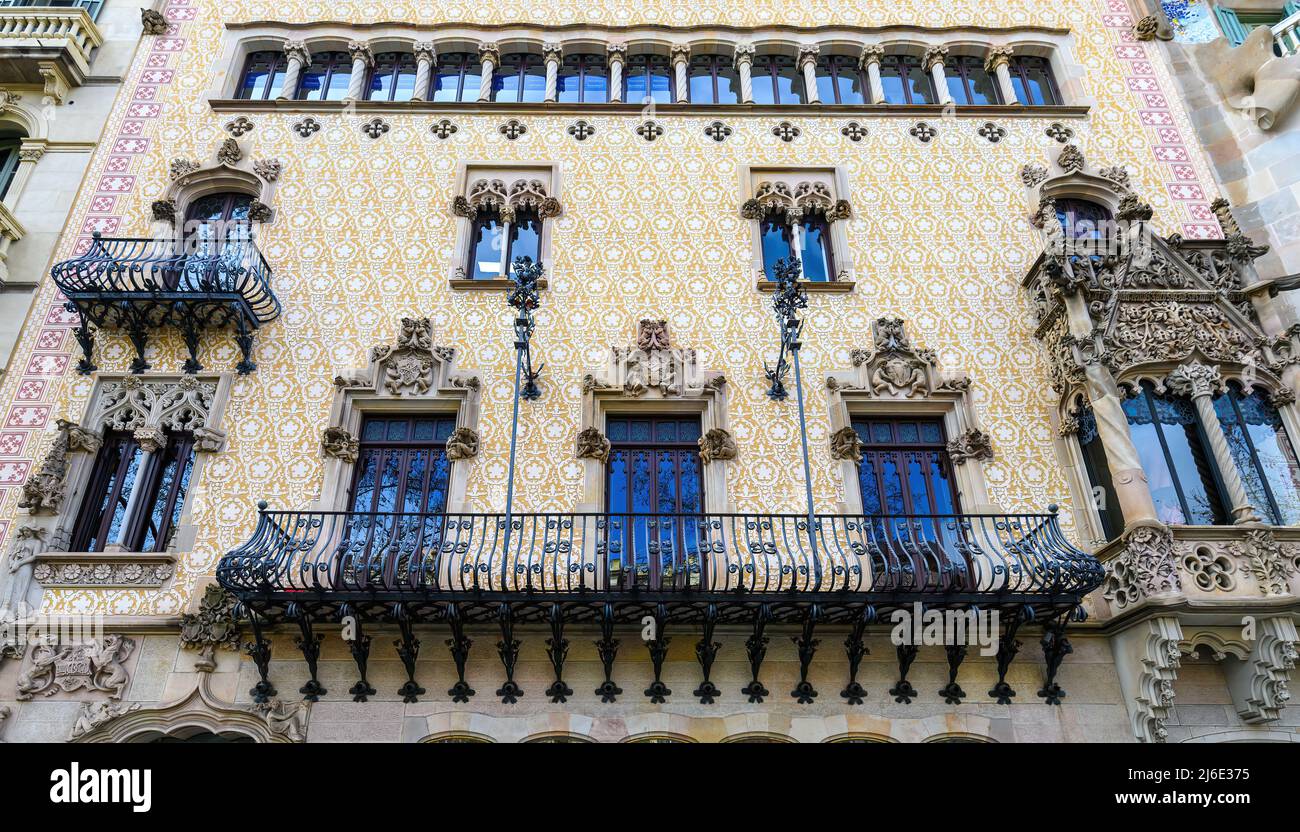 Barcelona, Spain. Casa Amatller in Barcelona. Build by architect Puig i