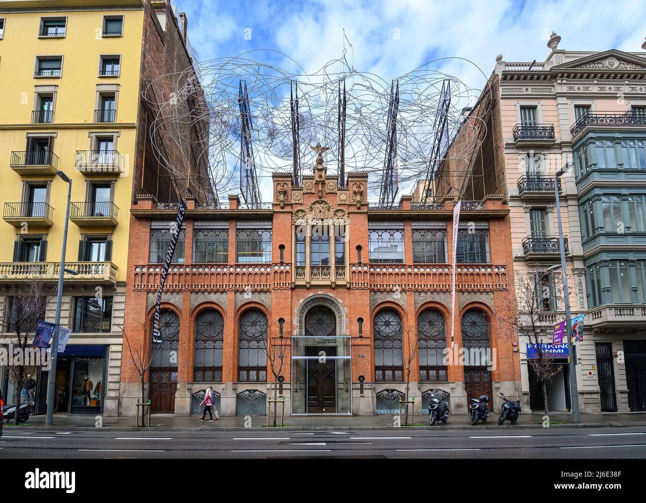 Barcelona, Spain. View of the Fundacio Antoni Tapies foundation, a cultural  center and museum located in Arago Street build by Domenech i Montaner  Stock Photo - Alamy