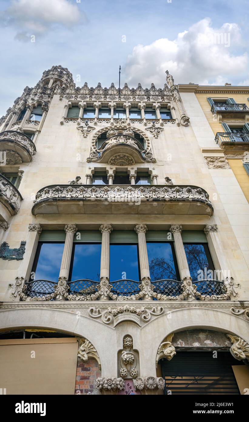 Barcelona, Spain. The Casa Lleo Morera is a building designed by noted modernisme Catalan