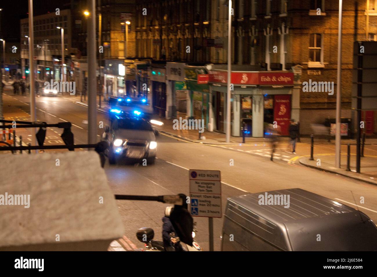 A selection of photos taken on the night of the London Riots in Clapham