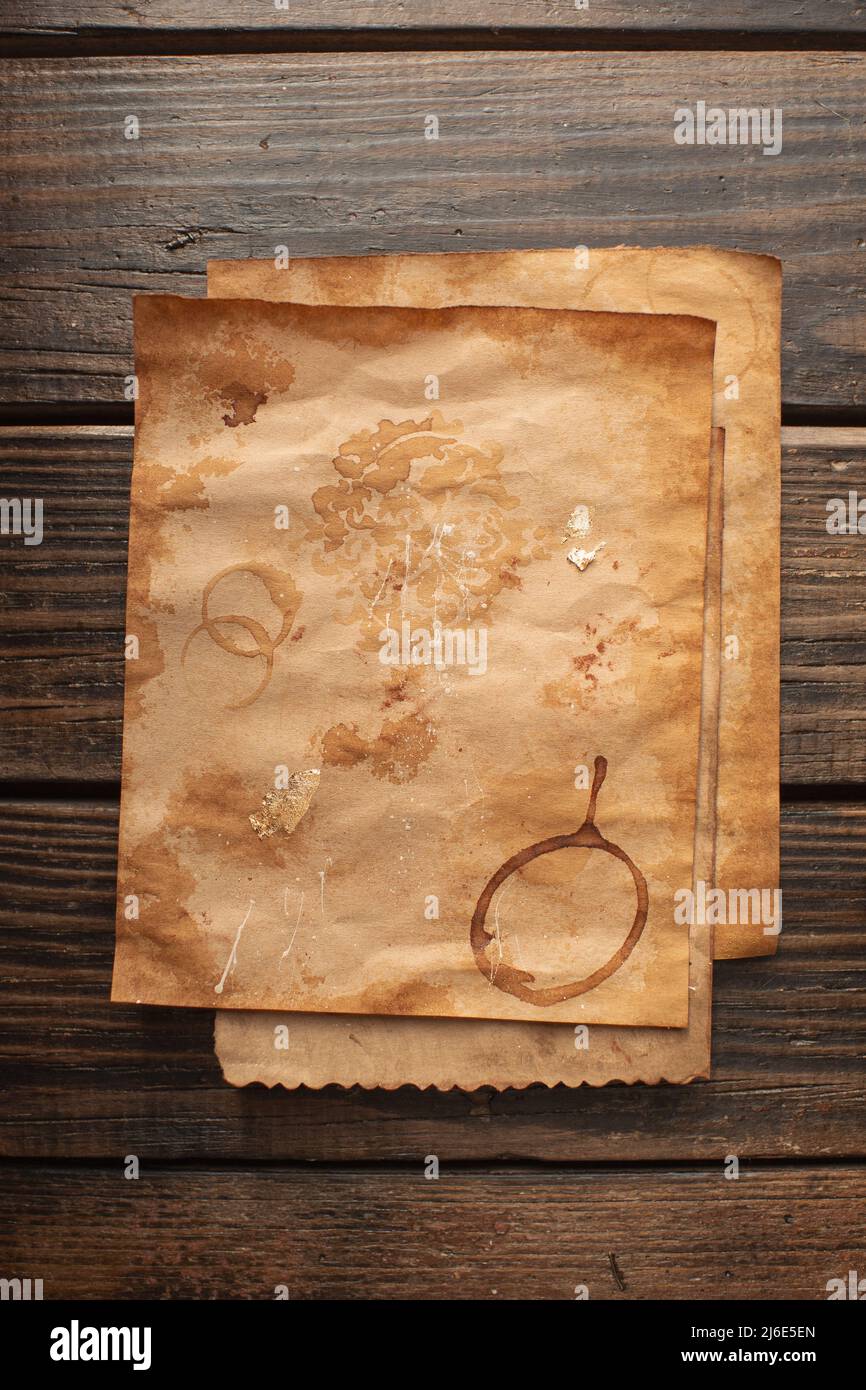 vintage style paper used as background Stock Photo
