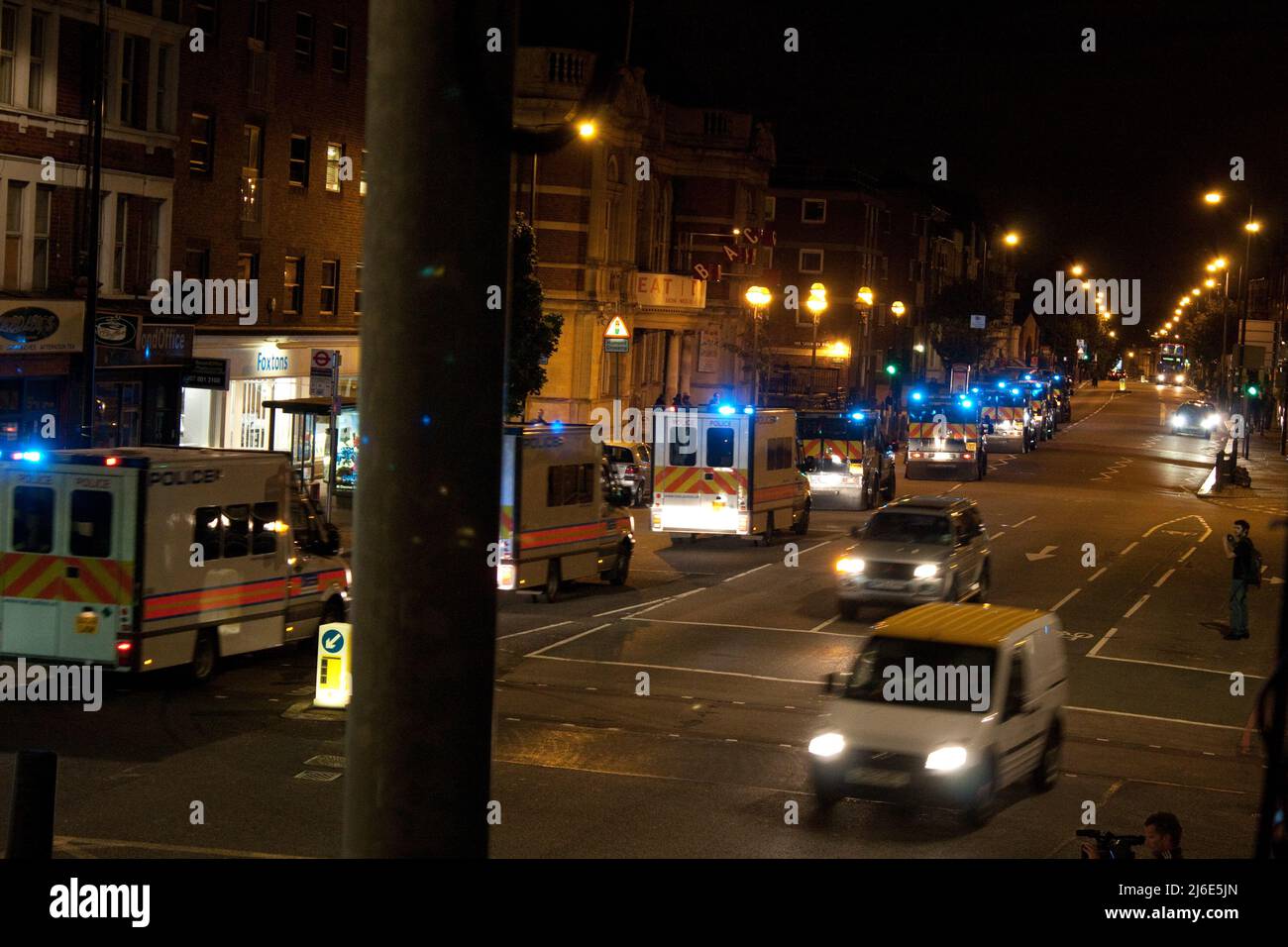 A selection of photos taken on the night of the London Riots in Clapham