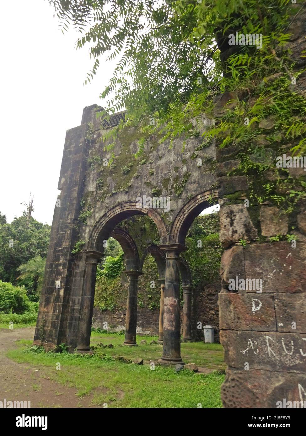 ruin of vasai fort, maharashtra, india Stock Photo