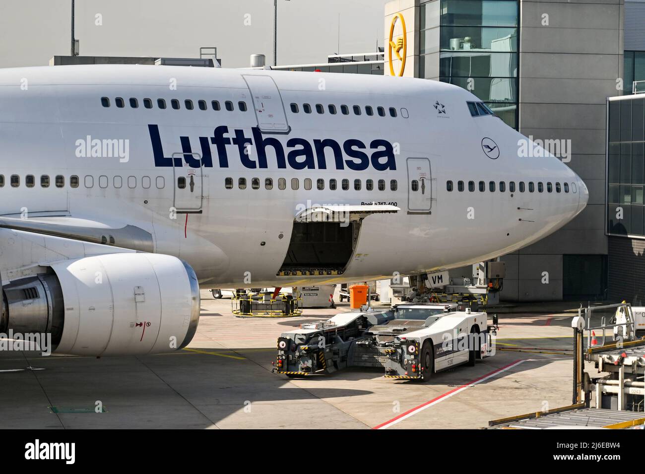 Lufthansa boeing 747 tug hi-res stock photography and images - Alamy