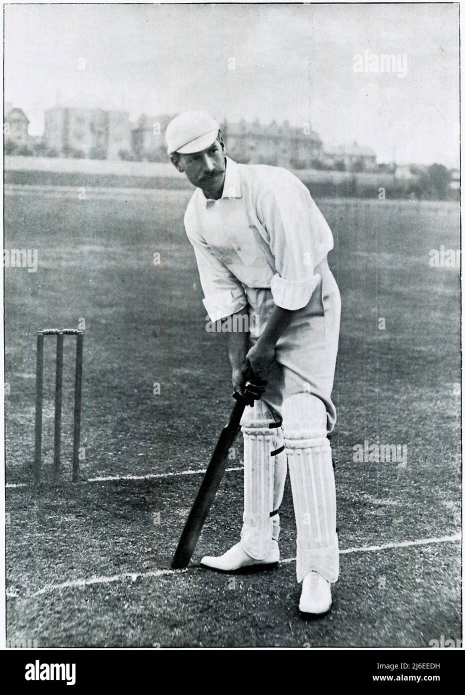 FS Jackson, 1895 portrait of the England and Yorkshire cricketer, later politician, Chairman of the Conservative Party and Governor of Bengal Stock Photo