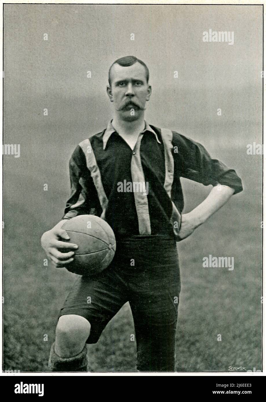 SPSC1149, Jock Espie, 1895 portrait of the Scottish footballer who played for Burnley, then just one appearance for Manchester City Stock Photo