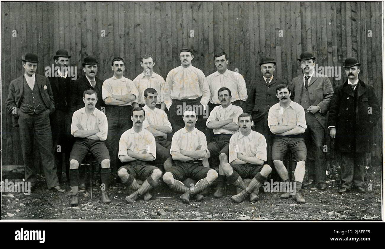 SPSC1150, Bolton Wanderers FC, 1895 team photograph of the founder members of the Football league, the season after their first appearance in the FA Cup final Stock Photo