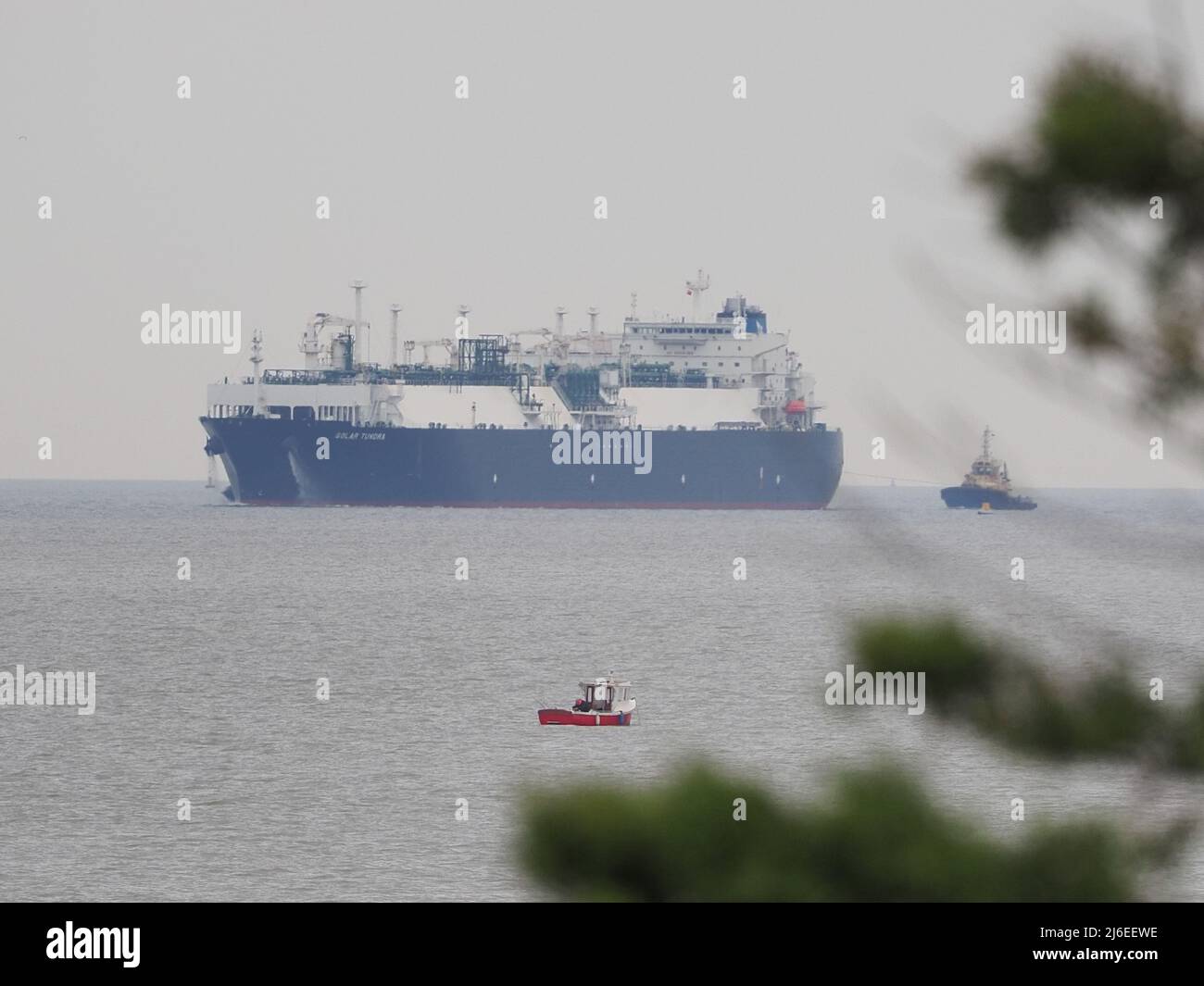 Sheerness, Kent, UK. 1st May, 2022. Gas ship 'Golar Tundra' passing