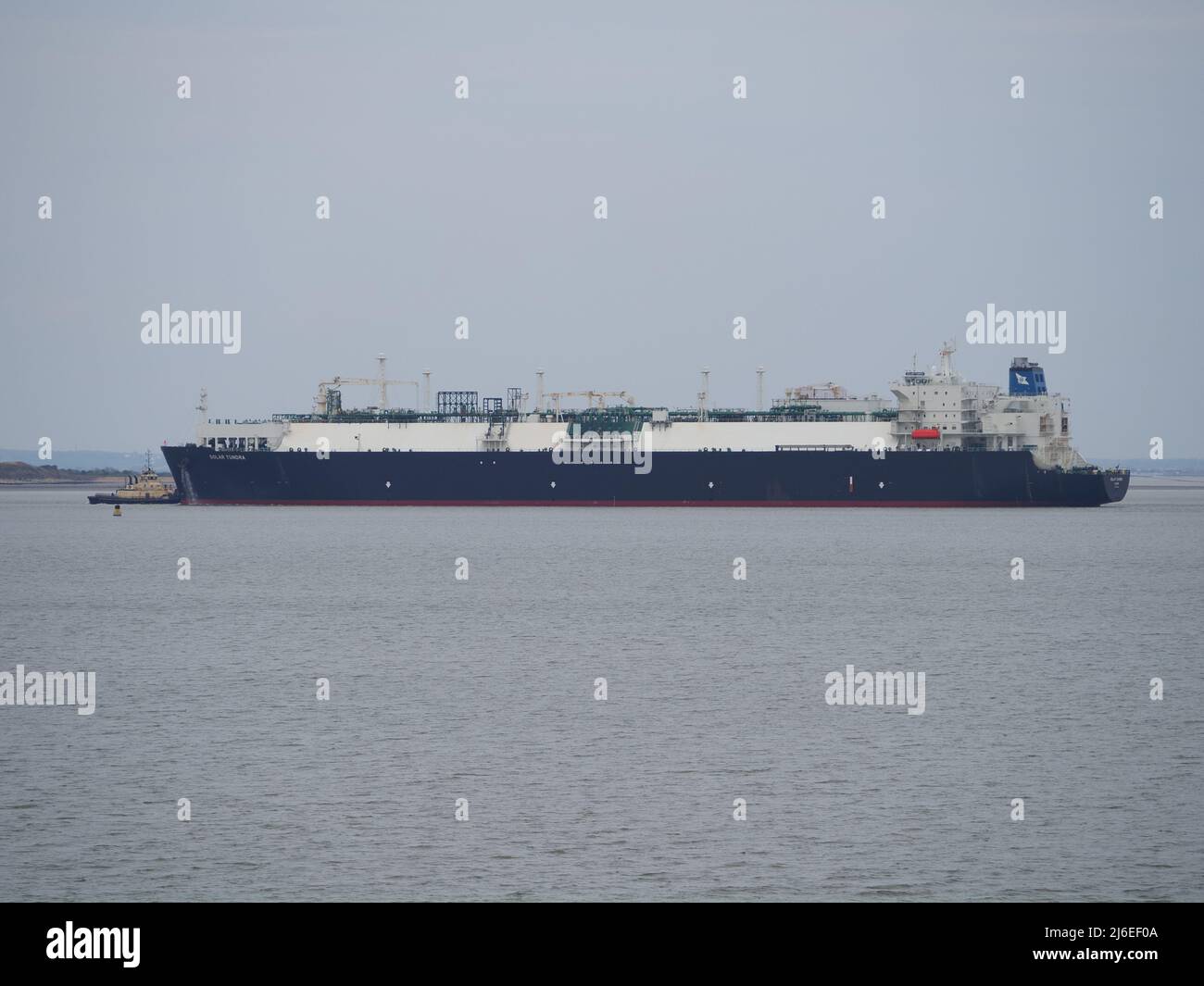 Sheerness, Kent, UK. 1st May, 2022. Gas ship 'Golar Tundra' passing