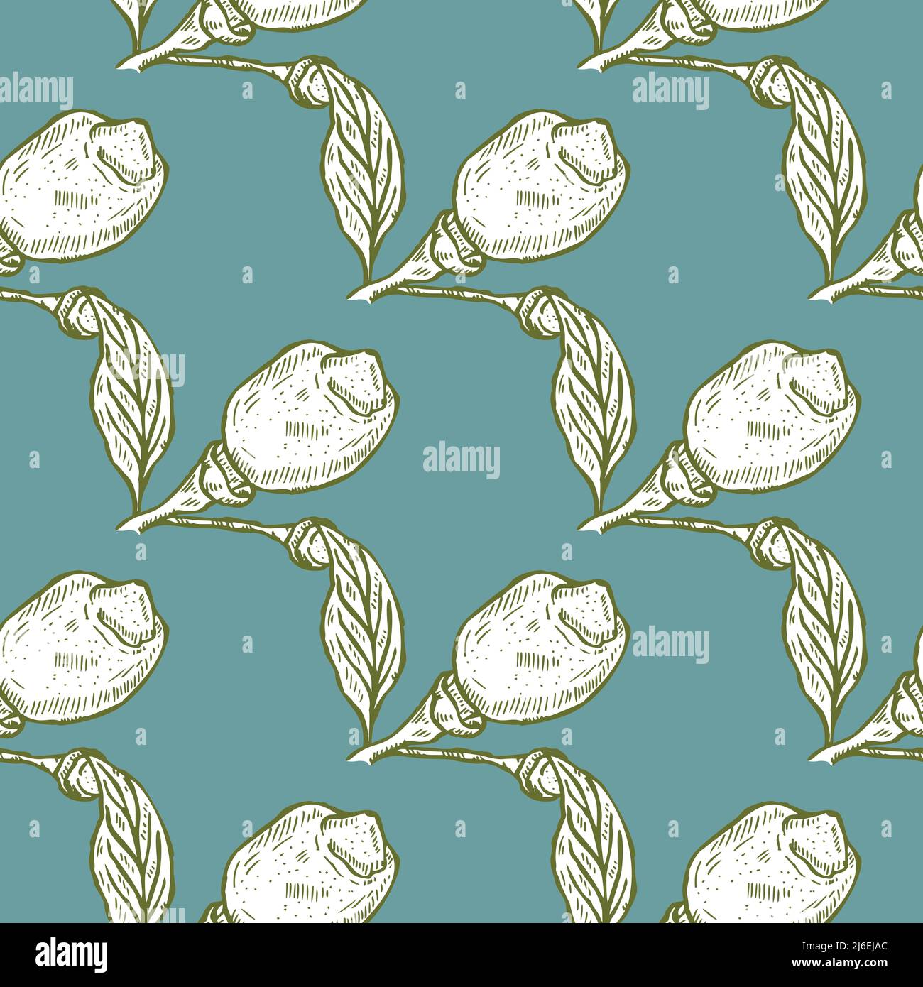 Seamless pattern engraved lemon on branch with leaves. Vintage background  lime growing on twig in hand drawn style. Vector repeated color design  textu Stock Vector Image & Art - Alamy