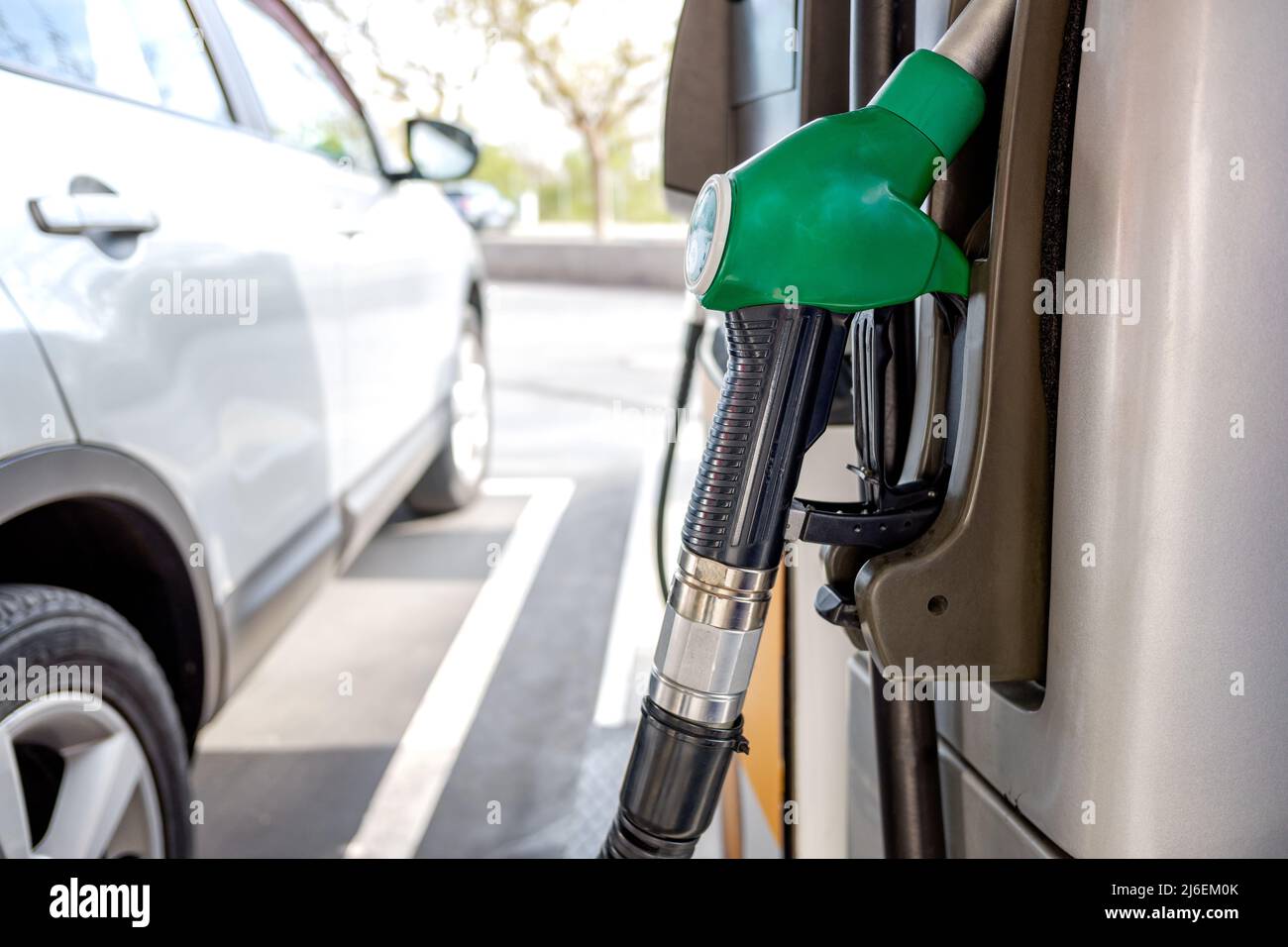 Petrol tanker at service station hires stock photography and images