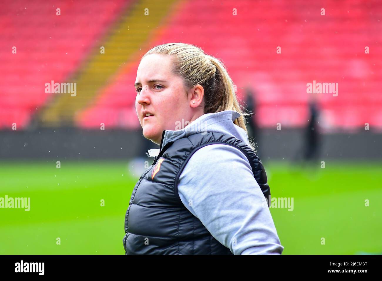 London, UK. 01st May, 2022. Laura Dyre ( Joint Head Manager watford) during the FA Championship football match between Watford and Coventry at Vicarage Road Stadium in Watford, England. Kevin Hodgson /SPP Credit: SPP Sport Press Photo. /Alamy Live News Stock Photo