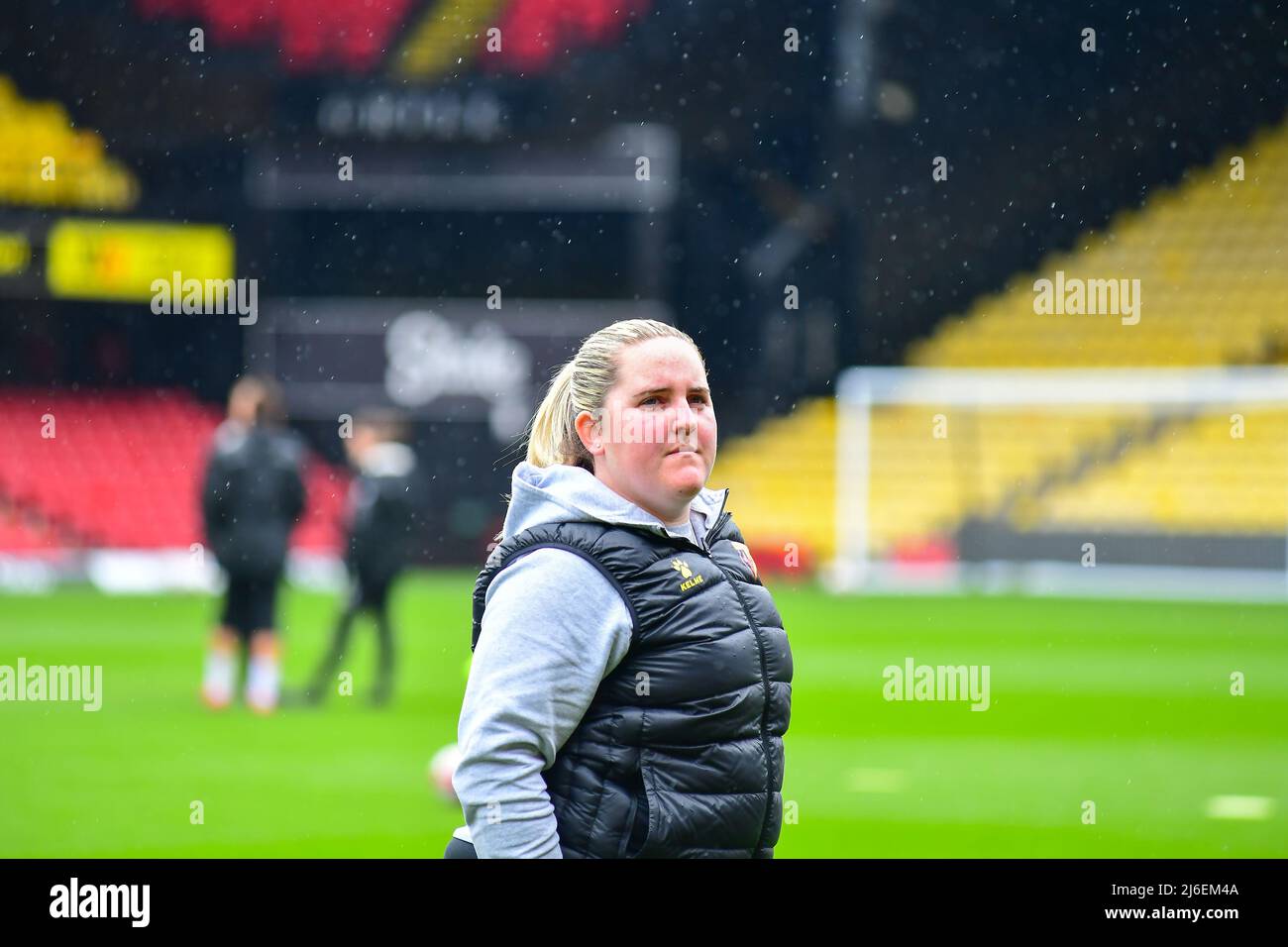 London, UK. 01st May, 2022. Laura Dyre ( Joint Head Manager watford) during the FA Championship football match between Watford and Coventry at Vicarage Road Stadium in Watford, England. Kevin Hodgson /SPP Credit: SPP Sport Press Photo. /Alamy Live News Stock Photo