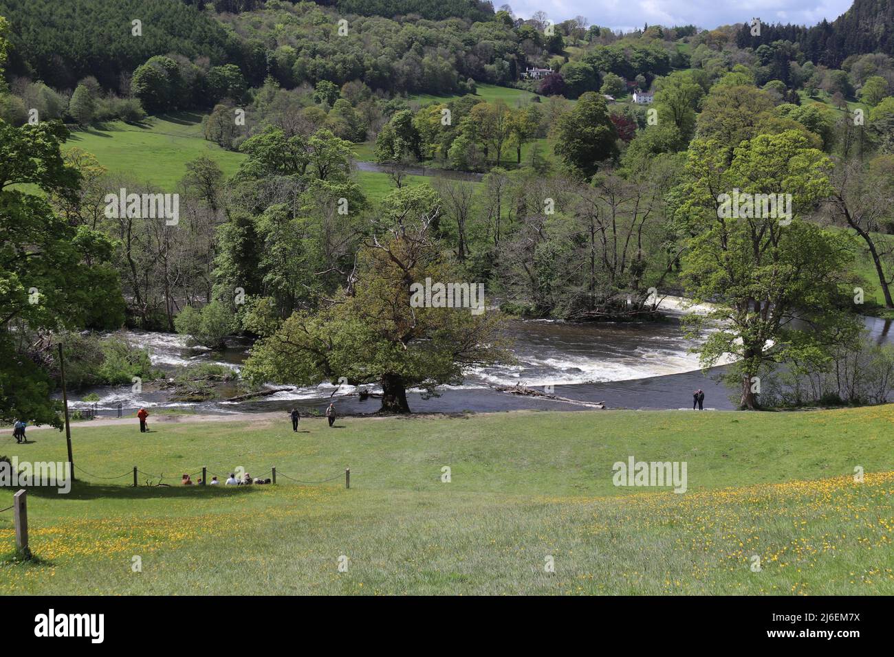 Horseshoe Falls , Llangollen Wales Stock Photo Alamy