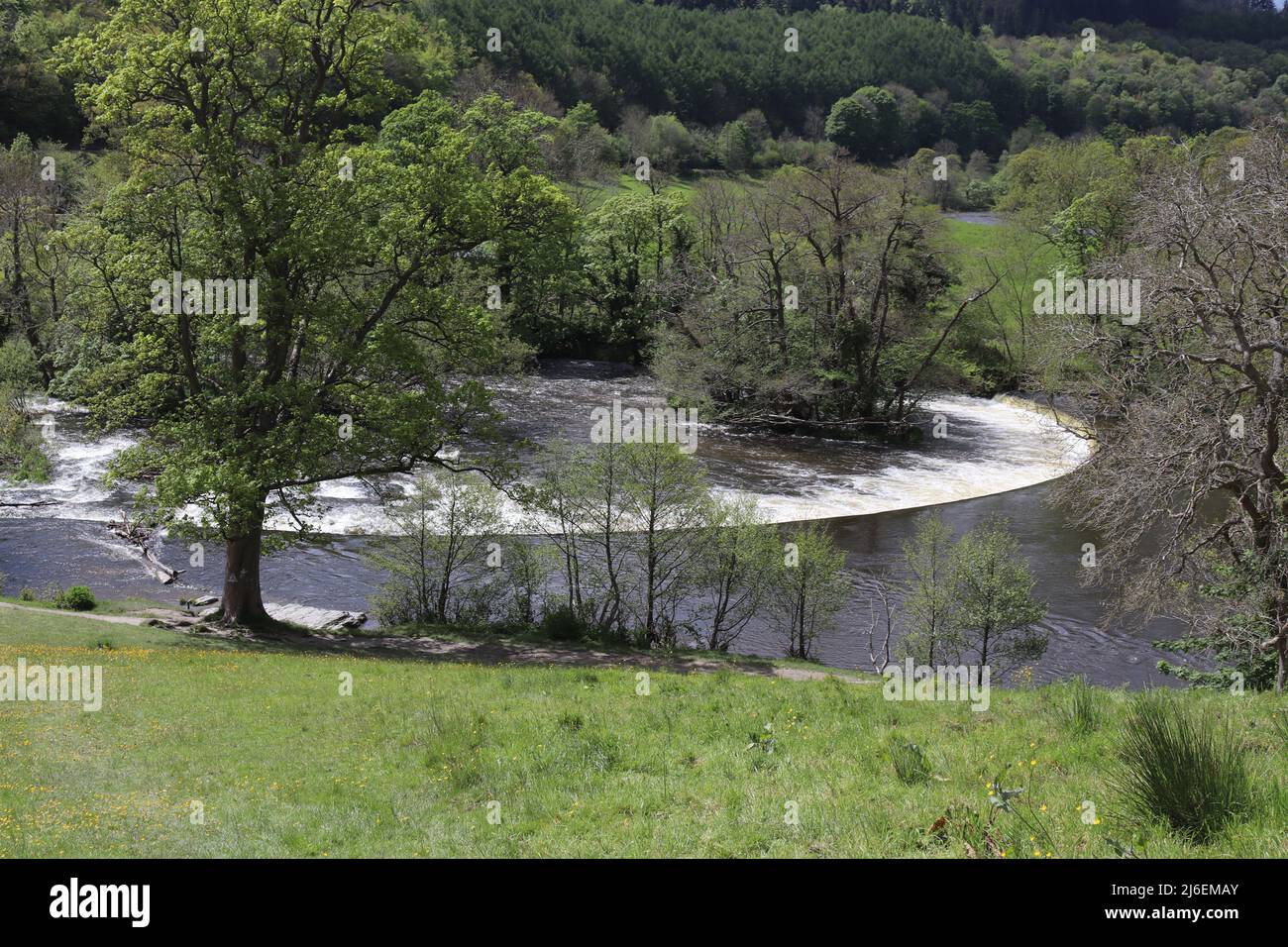 Horseshoe Falls , Llangollen Wales Stock Photo Alamy