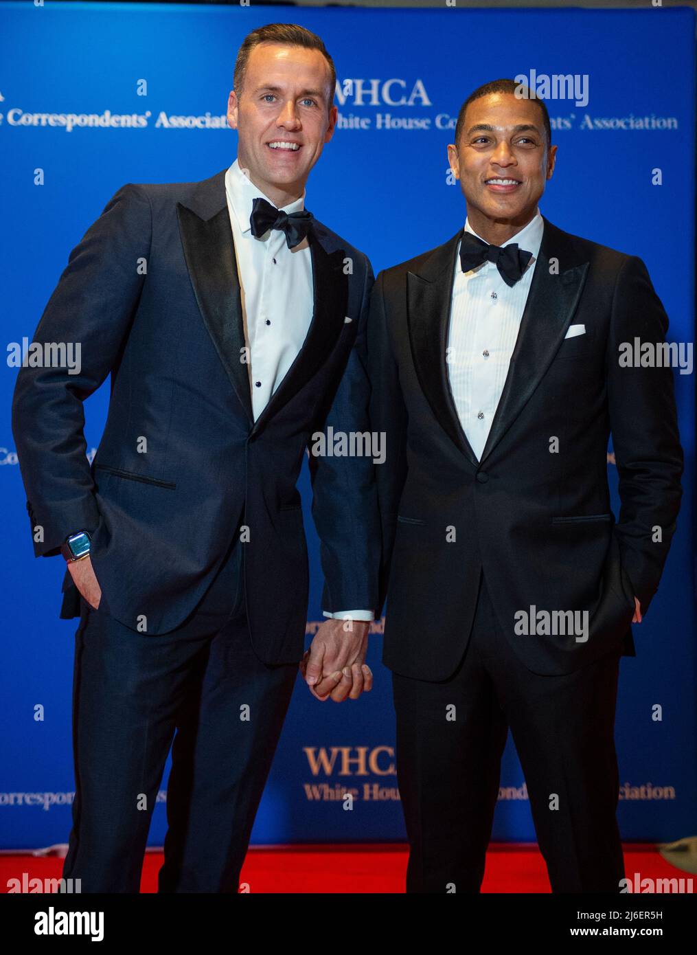 Tim Malone, Left, And Don Lemon, Right, Arrive For The 2022 White House
